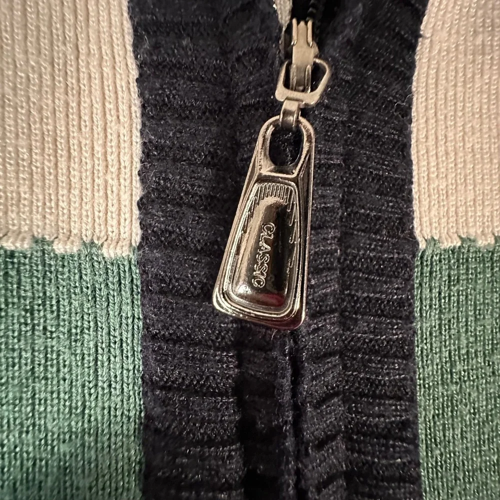 Paul‎ & Shark Yachting Quarter Zip Sweater Mens Medium Multicolor Striped Wool